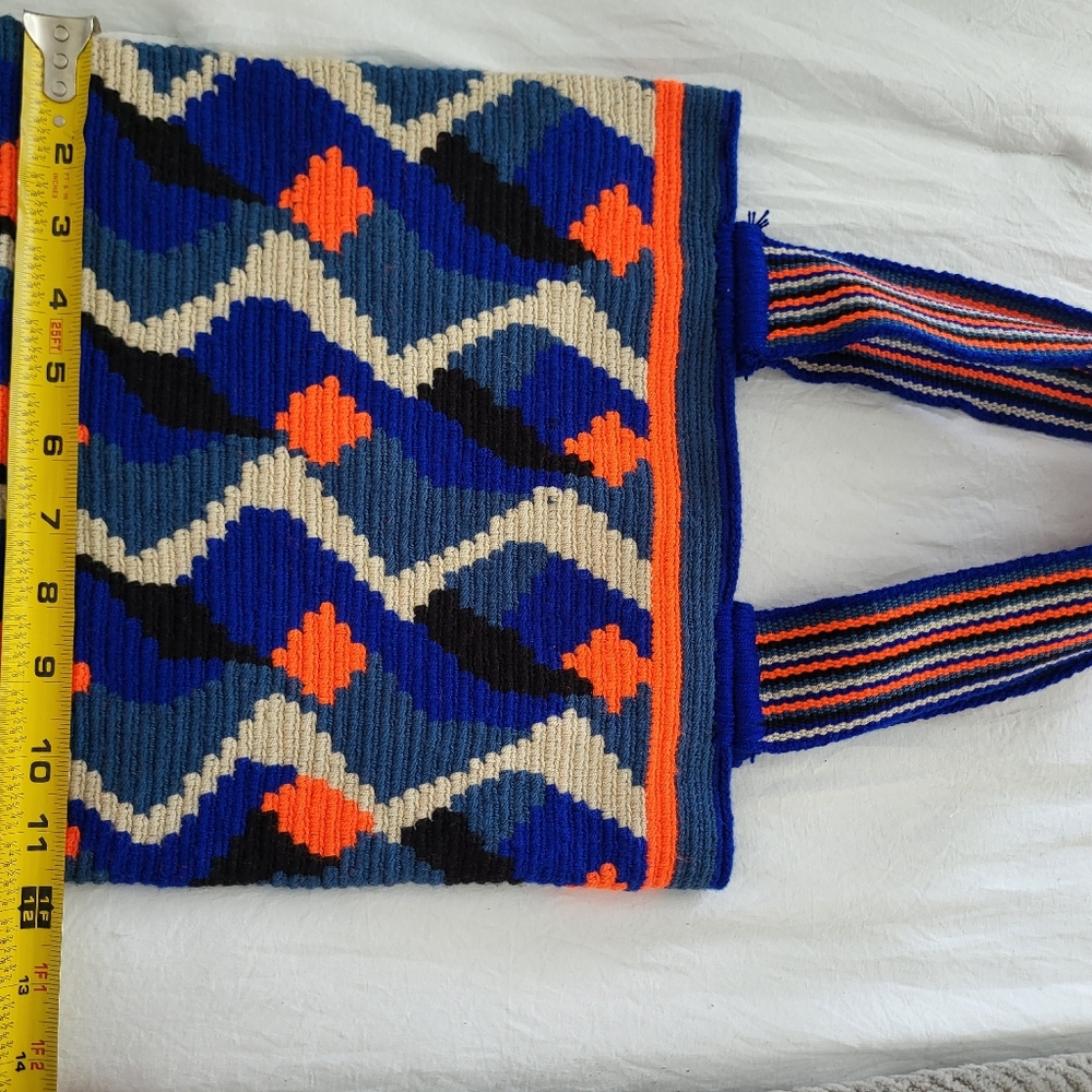 Wayuu Bag. Colorful Geometric Patterns. - Picture 4 of 5